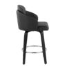 Dahlia - Contemporary Counter Stool With Round Footrest (Set of 2) - Black - Image 3