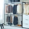 Fiona - Freestanding Walk In Closet System With Metal Frame Durable Storage Solution Melamine - White - Image 8