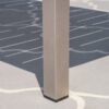 Coral Outdoor Aluminum Dining Table With Faux Wood Top - Gray - Image 9
