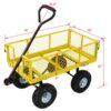 Heavy Duty Steel Garden Cart With Mesh Sides 550 Lb Capacity - Yellow - Image 4