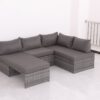 Patio Sofa With Cushions - Gray - Image 5