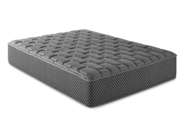 13" King Quilted Hybrid Mattress, Firm - Gray