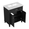 Bathroom Vanity With Ceramic Basin, Soft Close Door And Adjustable Shelves - Black - Image 12