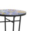 Vibrant French Country Patio Side Table Ceramic Tile And Iron Frame - Colorful / Black - Image 11