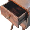 Mini Curved Bedside Table - Walnut - Image 4