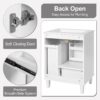 Solid Wood And 24" Bathroom Vanity With Sink, Deep Drawer, Door Shelf, 2 Tier Basket - White - Image 9