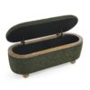 Modern Storage Ottoman Bench Upholstered Seating With Storage - Dark Green - Image 11