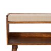 Nordic Storage Bench - Chestnut / Mud Linen - Image 4