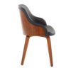 Bacci - Mid-Century Modern Dining / Chair (Set of 2) - Walnut / Black - Image 3