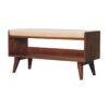Boucle Nordic Storage Bench - Chestnut - Image 3