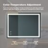 Briiiliant - Bathroom Vanity Mirror Anti Fog, Dimmable Rectangle Mirror With Front Lighting Smart Memory Function - Silver - Image 6