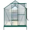 6.3'*10.2'*7' Polycarbonate Greenhouse, Heavy Duty Outdoor Aluminum Walk-In Green House Kit With Rain Gutter, Vent And Door For Backyard Garden - Green - Image 12