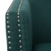 Modern Upholstered Swivel Club Chair With Nailhead Trim - Green - Image 10