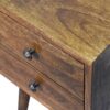Mini 2 Drawer Nightstand - Chestnut - Image 6