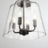 Soiree - 4 Candle Lights Pendant - Black / Clear - Image 5