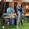 Outdoor Grill Cart With 2 Doors And Patio Furniture Stainless Steel Tabletop - Black / Silver - Image 9