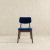 Carlos - Solid Back Side Chair (Set of 2) - Brown / Navy Blue - Image 2