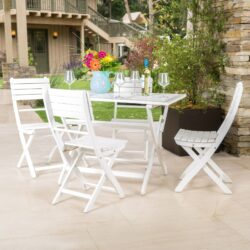 Positano - Foldable Dining Set - White