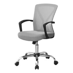 Office Chair, Adjustable Height, Swivel, Ergonomic, Armrests, Contemporary & Modern - Gray