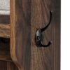 Hall Tree With 6 Hooks And Hinged Lid, Coat Hanger, Entryway Bench, Storage Bench, 3 In 1 Design, For Entrance, Hallway - Brown - Image 19
