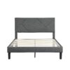 Queen Size Upholstered Platform Bed Frame Wood Slat Support - Gray - Image 4