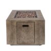 Outdoor Patio Gas Burning Fire Pit Table 50, 000 Btu, Square, Iron Wood Pattern - Brown - Image 13