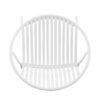Modern Outdoor 7 Piece Dining Set With Stackable Chairs - Teak / Black / White - Image 17