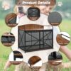 Heavy Duty Large Dog Crate Furniture For Large Medium Dog, Farmhouse Wooden Dog Kennel Indoor End Table, Decorative Pet House For Large Dogs - Brown - Image 5