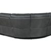 Saul - Leather Aire Power Motion Sectional Sofa With USB Port Cupholder Console - Gray - Image 4