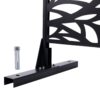 Outdoor & Indoor Privacy Screen Metal Privacy Screen, Freestanding Decorative Privacy Screen For Deck Balcony Patio - Black - Image 7