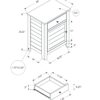 Accent Nightstand, Storage Drawer, Transitional - Black - Image 5
