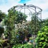 Metal Garden Arch Iron Garden Arbors Gazebo Dia High Birdcage Shape Pergola Pavilion For Wedding Ceremony Outdoor - Black - Image 2