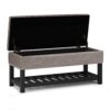 Lomond - Storage Ottoman Bench - Distressed Gray Taupe - Image 3