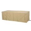 Outdoor Patio Rectangle Gas Burning Fire Pit 50, 000 Btu, Wood Pattern - Brown - Image 11