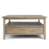 Warm Shaker - Square Coffee Table - Distressed Gray - Image 3
