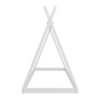Wood Twin Size Tent Bed For Kids, Montessori Style Low - Floor Bed, House-Shape Tent Bed Frame For Boys Girls Teens, Without Slats - White - Image 7