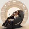 Deluxe - Massage Chair, Full Body Zero Gravity Recliner With Ai Voice Control, Sl Track, Bluetooth, Foot Rollers, Airbags, Heating - Black - Image 12