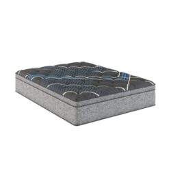 Comfort Care - 15" Queen Size Euro Top Hybrid Mattress, Plush Support, Cooling Technology - Gray / Blue