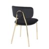 Bouton - Contemporary / Glam Chair (Set of 2) - Gold / Black - Image 4