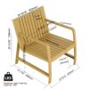 2 Piece Indoor / Outdoor Furniture Set (One Chair And 1 Coffee Table), UV Resistant, Waterproof And Durable - Brick Yellow - Image 5
