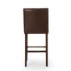 Modern Minimalist Metal Leg Bar Stool - Dark Brown - Image 10