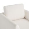 360° Modern Swivel Accent Chairs Round Armchair, Thick Padded Lounge Sofa Upholstered Comfy (Set of 2) - Cream - Image 7