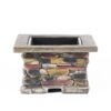 Outdoor Wood Bruning Magnesium Oxide Fire Pit With Lid - Natural Gray - Image 7