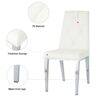Modern Light Luxury Dining Chair (Set of 2) Upholstery With Electroplated Legs - White - Image 9