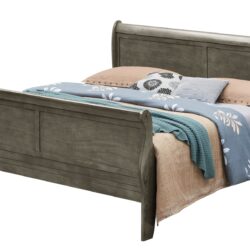 King Bed Panel Sleigh - Gray