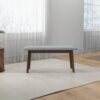Carlos-Upholstered Solid Wood Bench - Gray - Image 7
