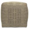 Delilah - Square Woven Pouf - Natural - Image 3