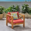 Brava - Modern Club Chair With Water Resistant Cushions - Red - Image 6