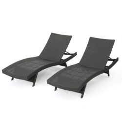 Salem - Wicker Chaise Lounge Chair For Comfortable Outdoor Relaxing - Gray Rattan
