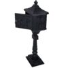 Cast Aluminum Mail Box, Postal Box, Mailbox - Black - Image 4